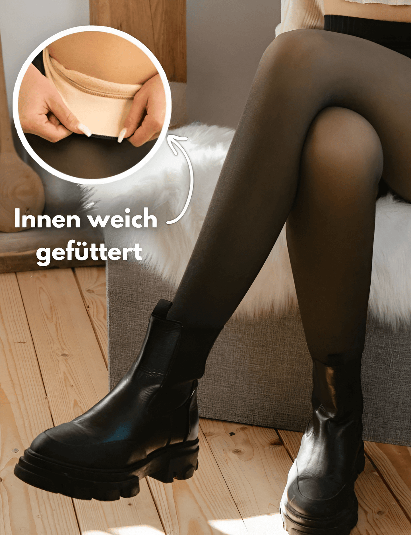 Gefütterte Thermo-Strumpfhose